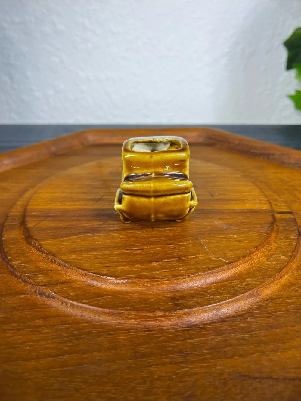 Vintage Toothpick Holder/ Ceramic Model T